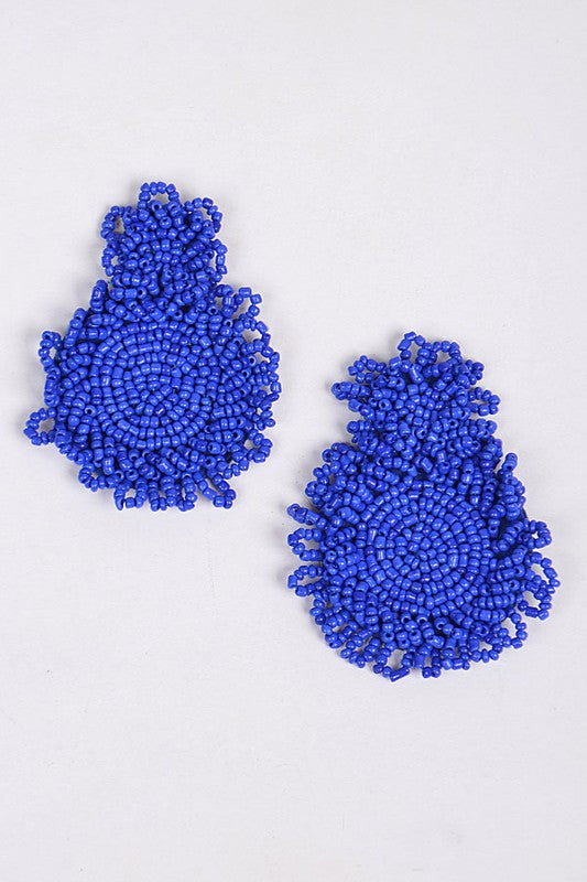 NAOMI BEADED EARRINGS (BLUE)