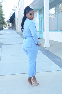 MALISA RHINESTONE DENIM JUMPSUIT