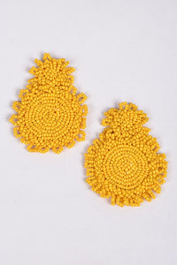 NAOMI BEADED EARRINGS (YELLOW)