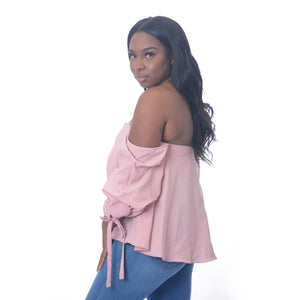 JULIET OFF SHOULDER TOP (PINK)