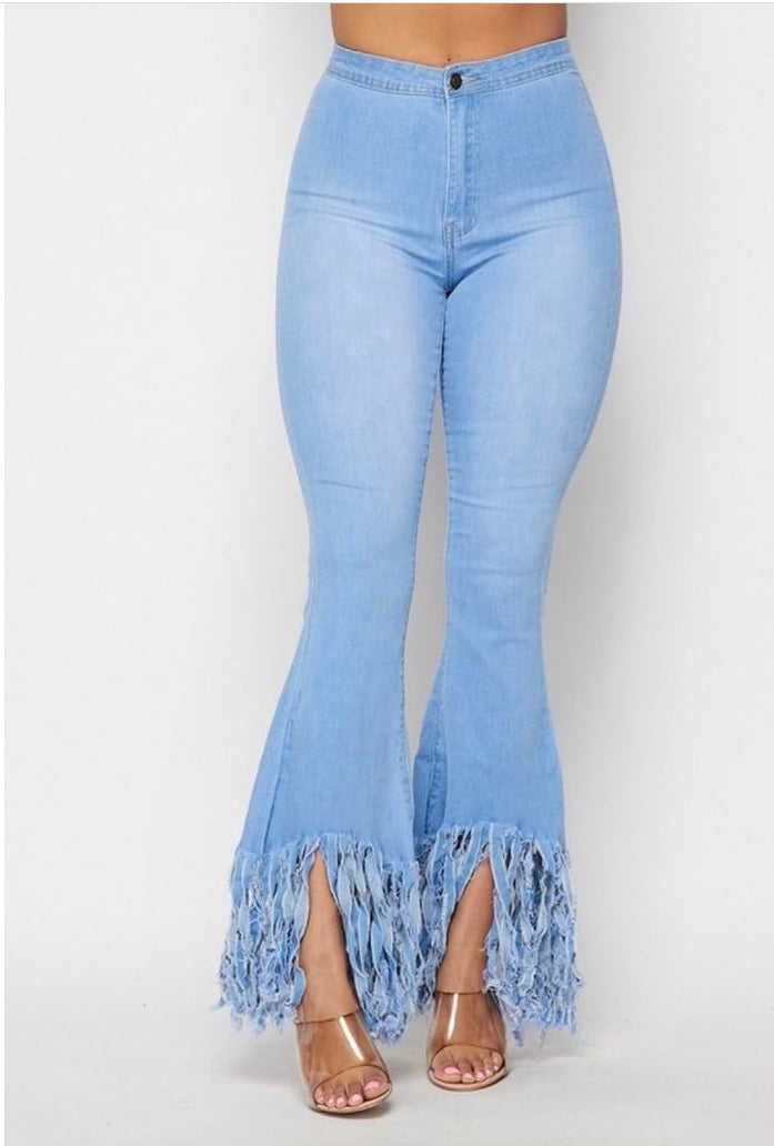 GIANNA FRAY BOTTOM DENIM