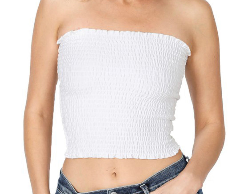 LYNDSEY TUBE TOP (WHITE)